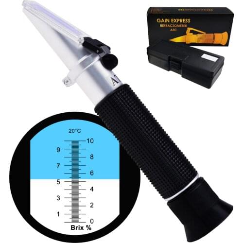 0-10% Brix Refractometer with ATC Low-Concentrated Sugar Content Solutions Machining Coolants Maple Sap Accuracy 0.1