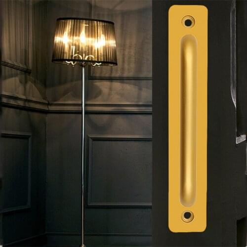 Newly Sliding Door Handle Punch-Free Aluminum Alloy Cabinet Cupboard Pull Bar Furniture Drawer Hardware Screws Available