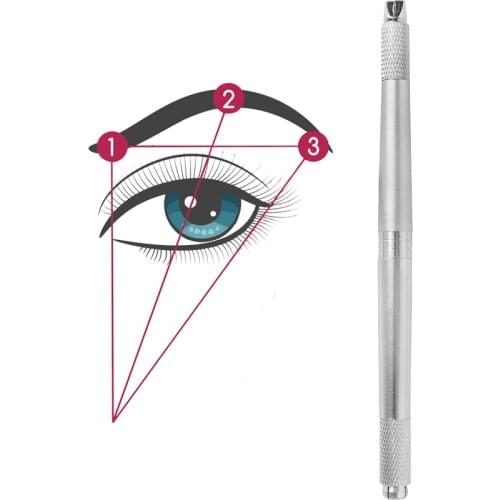 Manual Tattoo Pen Microblading Eyebrow Eyeliner Lip Permanent Makeup 3 Heads 3D Embroidery Pen for Tattoo Needles Inks Supply