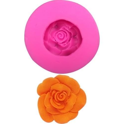Rose flowers shape 3D Silicone Fondant Cake soap Mould pastry baking cupcake Craft Chocolate Clay Kitchen Decorating Tool F-0170