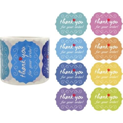 Thank You Stickers Roll 250-Count Stickers Round for Wedding Birthday Party Favors Holiday Celebration Decoration GDeals