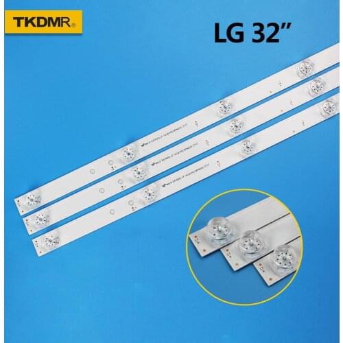 TKDMR 3pcs x TV LED Strips 6-lamps for LG 32"TV 32MB25VQ 6916l-1974A 1975A 1981A lv320DUE 32LF5800 32LB5610 innotek drt 3.0 32