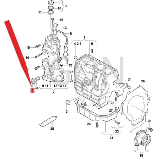 Shaft seal ring Vol ksw age nLa vid aNe wLa vid aBo raM ago tan Tou ran Sag ita rTi gua nGo lf Camshaft oil seal