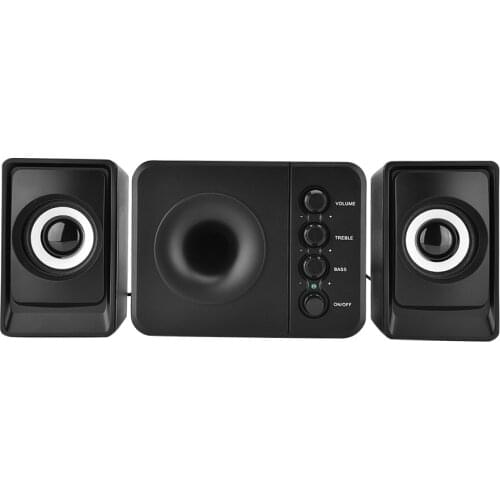 USB 2.1 Wired Combination Speaker Bass Music Subwoofer 3.5mm Audio Port For ​​SADA For Cellphone Laptop PC Free Shipping