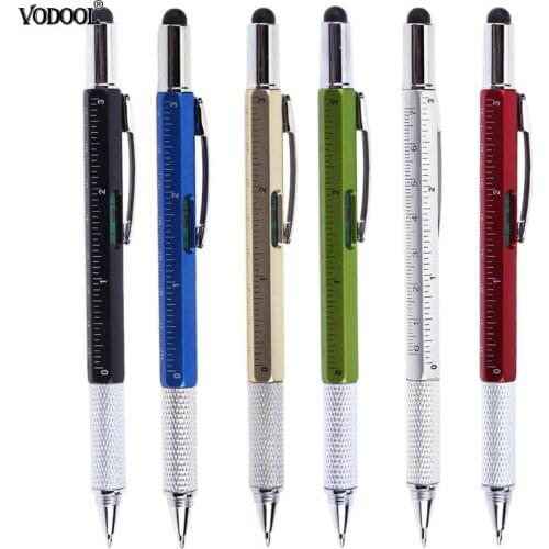 VODOOL Office ABS Ballpoint Pen School Canetas Kawaii Tool Creative Pen Stationery Ruler Roller Ball Pen School Supplies
