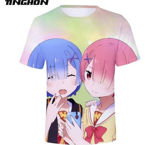 XS-7XL Re:Life In A Different World From Zero 3D Print Men Women Short Sleeves Tops Tees Summer Streetwear Casual T Shirt 07