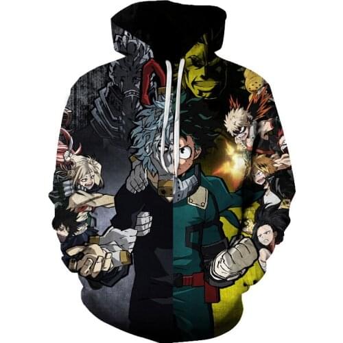 My Hero Academia 3D Print Women/Men Hoodies Sweatshirts Izuku Midoriya All Might Shouto Todoroki Deku Himiko Toga Cosplay Jacket