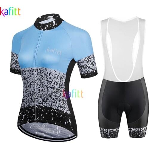 Kafitt Womens Professional Short Cycling Jersey Bib Sets MTB Bike Clothing Conjunto Feminino Ciclismo Gel Bicycle Maillot Mujer