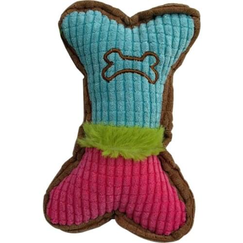 1pcs Squeak Chew Dog Toys Sound Dog Cat Toys Pet Funny Bite Resistant Plush Toys Bone Shaped Fit For All Pets Durability игрушки