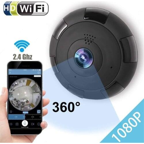 1080P HD Mini 360 Degree Panoramic Wide Angle Wifi Wireless Smart IP Camera Fisheye Night Vision Home Security Wifi Camera#g3