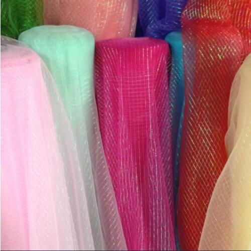 150cm*100cm Encryption bright screen yarn organza Cogan gauze scarf dress yarn material / transparent mesh decorative diy fabric