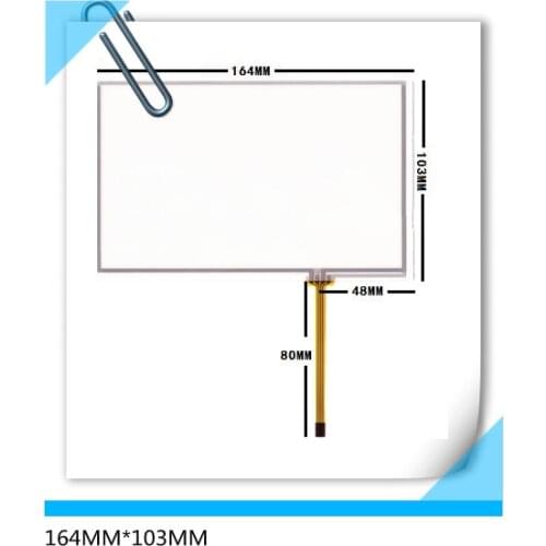 164*103 new 7 inch car DVD navigation GPS 4 wire resistance touch screen LCD panel 164MM*103MM free shipping