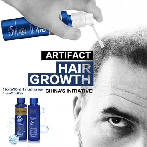 2pcs Hair Growth Oil Treatment Anti Hair Loss Men Beard Growth Oil Topical Solutions Repair Damage Hair Roots Hair Care Products