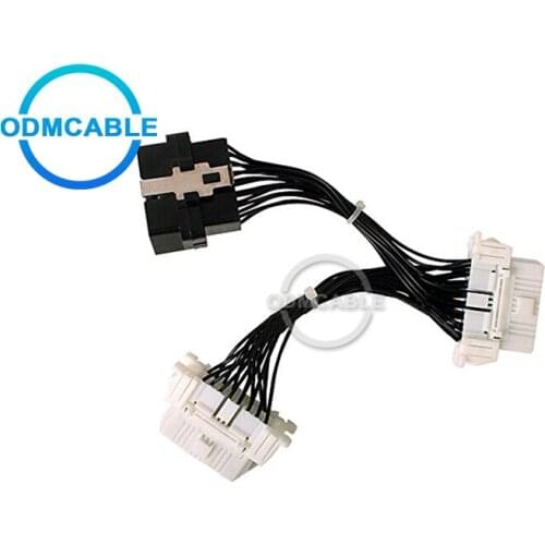 30CM OBD2 Diagnostic Cable Dual Adapter OBD to OBD Plug Extension Cords Car OBDII Connector