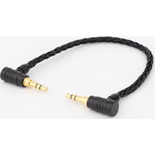 3.5mm Male to 3.5mm Male 8cores Silver Plated Stereo Audio Hifi Audio Cable Car AUX Wire Cable