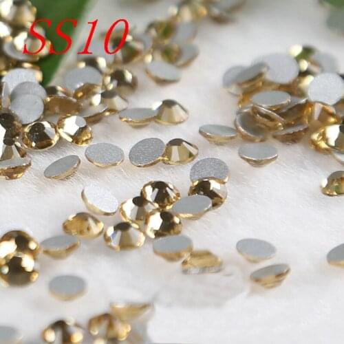 Free shipping SS10 2.7-2.8mm topaz colour Non Hot Fix Rhinestones for beauty nail art ,DIY , mobile phones accessaries