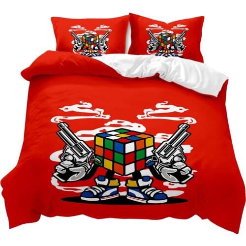 Kids Bedding Sets Game Robot Cartoon Bedroom Decor Duvet Cover 2/3 Piece Single Double Full Queen Size Quilt Cover Home Textiles