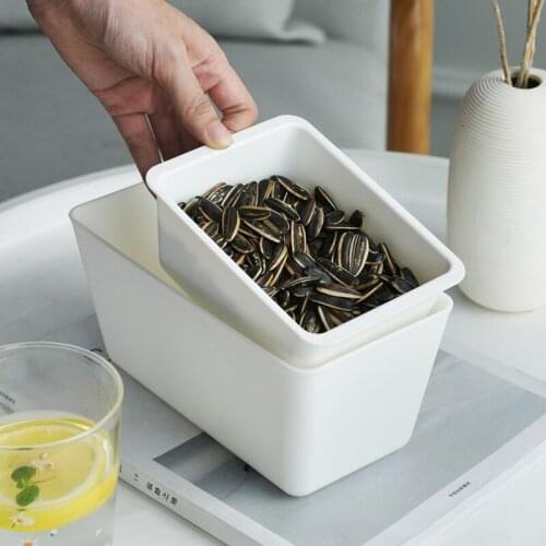 Double-layer Plastic Snack Nut Storage Box Japanese Style cocina Multifunction Durable Storage Boxes Support Fast shipping Hot