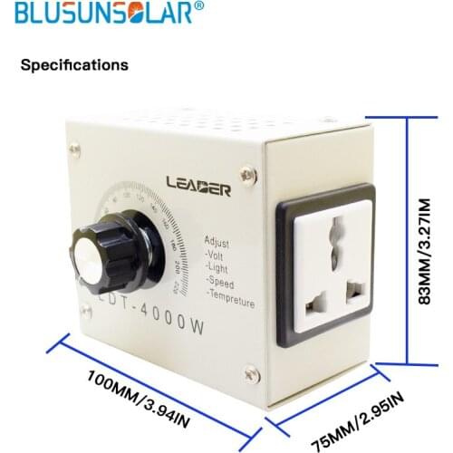 SCR Electronic Voltage Regulator Dimming Dimmers Motor Speed Controller 4000W 220V Single Phrase Motor Fan Speed Controller
