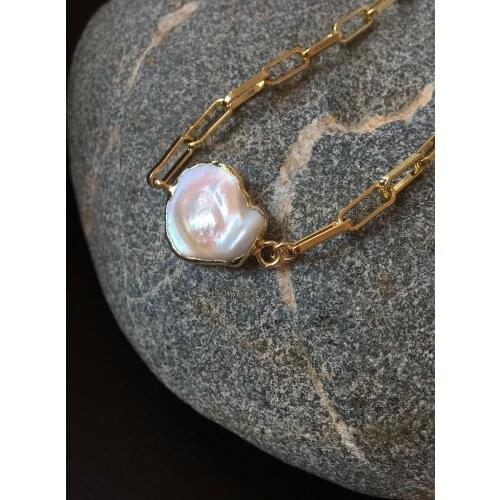 FUWO Natural Freshwater Pearls Bracelet With Gold Long Box Chain,Fashion Hip Hop Style Brass Jewelry For Women BR525 5Pieces/Lot