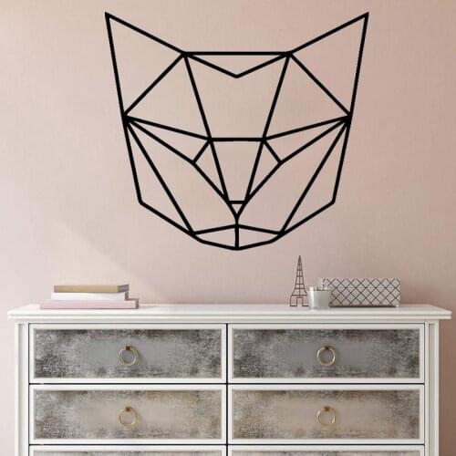 Geometric Fox Wall Stickers Animals Vinyl Decal Removable Wall Decor Kids Room Decoration Abstract Art Home Decor