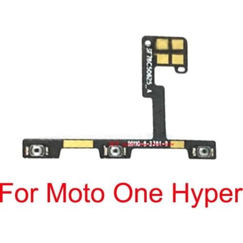 Volume Power Flex For Motorola Moto One Hyper New Power Switch ON OFF Volume Up Down Side Buttons Key Flex Cable Spare Part