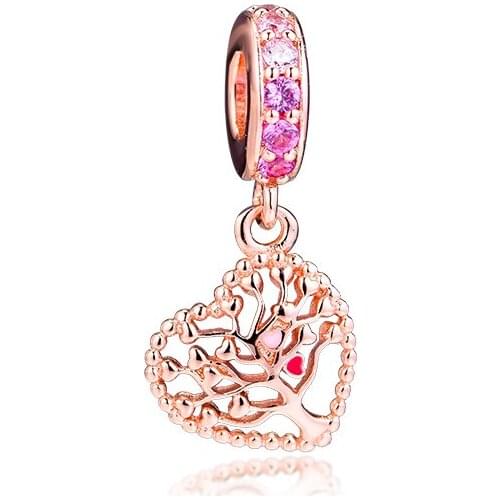 GPY Tree of Love Charms 925 Original Fit Pandora Bracelet Sterling Silver Beads for Jewelry Making Jewellery