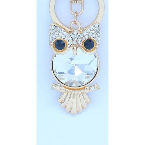 ISINYEE Fashion OWL Animal Keychain For Women Cars Bags Big Crystal Keyrings Key Chains Holder Jewelry Accessories