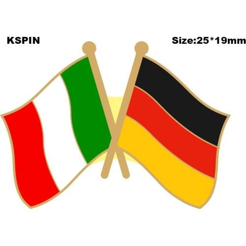 Italy & Germany Friendship Flag Lapel Pin Friendship Flag Badge Flag pin