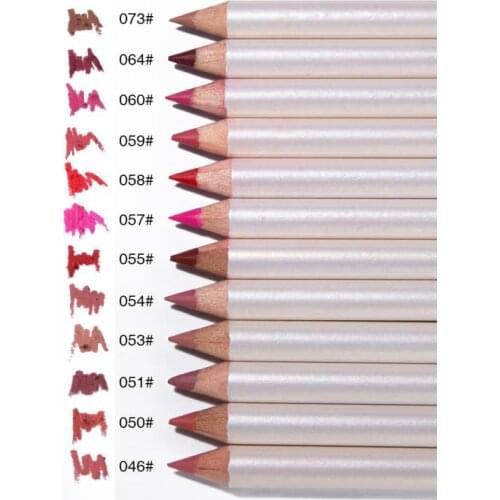 MENOW 12 Colors/set Lip Liner Pencils High Pigmented Lasting Lip Liner pen Sexy Muti-styles Waterproof Lip Makeup Pencil TSLM1