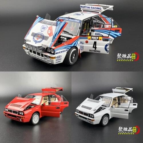 Kyosho1:18 Lancia Delta HF Martini coating Diecast Collection of Simulation Alloy Car Model Children Toys