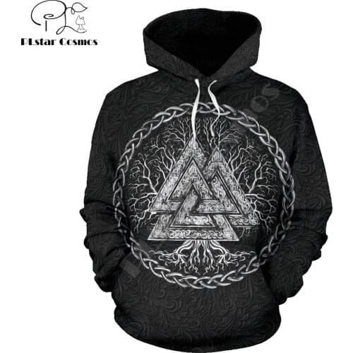 Viking hoodies Valknut Tree Of Life 3D Printed Mens Zip Up Hoodie Harajuku Streetwear Unisex Casual Jacket Tracksuit YY028