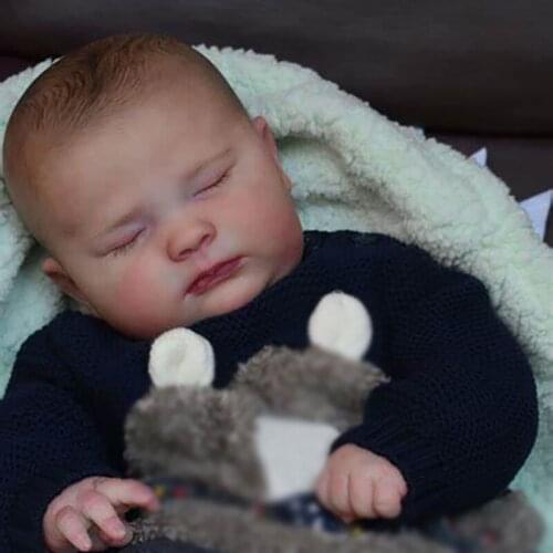 Reborn Doll Kits 23inch 3 Month Toddler Sleeping Joseph Unfinished Doll Kits Blank Reborn Dolls Parts Childrens Toys