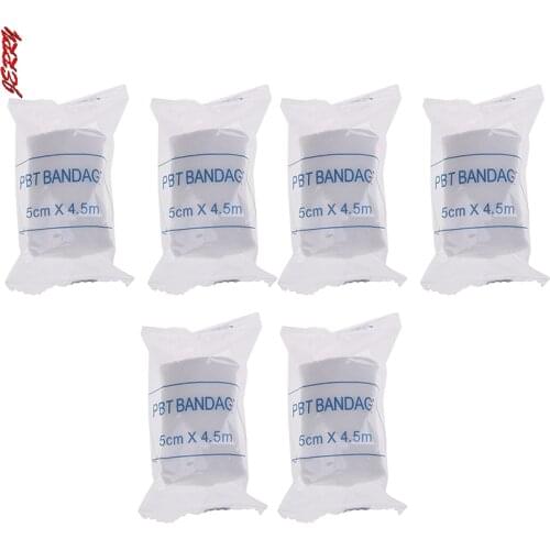 New 6pcs/batch Plaster Bandage Non-woven Bandage First Aid Kit Supplies PBT Medical Elastic Bandage Pet Bandage
