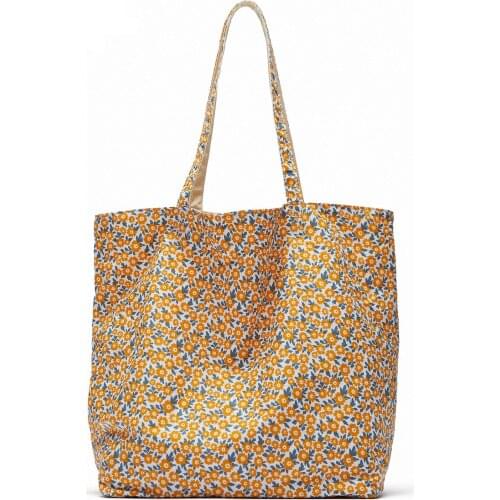 New Women shop Bag Double-sided printing flower Tote Bags Causal Purse