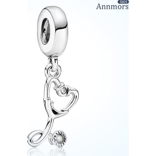 Heart Pendant925 Sterling Silver Fits Pandora Charms Bracelets for Woman Girl Beads Gifts for Women Bracelet and Necklace