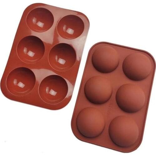 Half Sphere Silicone Soap Molds Bakeware Cake Decorating Tools Pudding Jelly Chocolate Fondant Mould Ball Biscuit Baking Mould