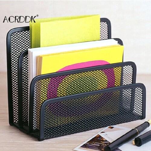 Mesh Letter Sorter Mail Document Tray Desk Office File Organiser Holder Multifunctional File Storage FC