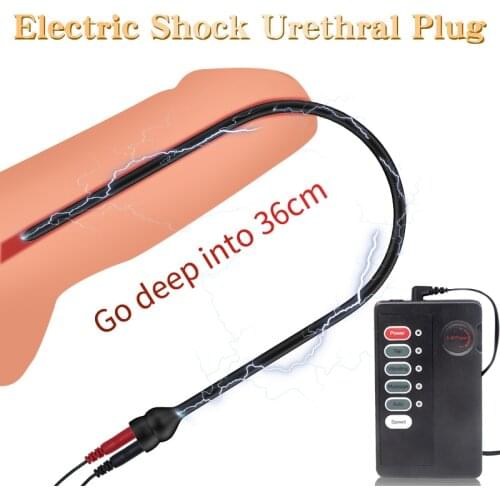 Silicone Urethral Plug Sounding Electro Sex Toys For Men Penis Rod Electric Stimulation Urethra Dilator Horse Stick