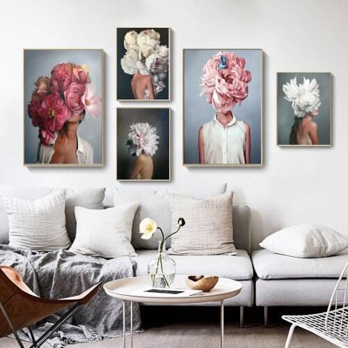 Modern beautiful flower girl Wall Art Gallery posters and prints bedroom living room home decor