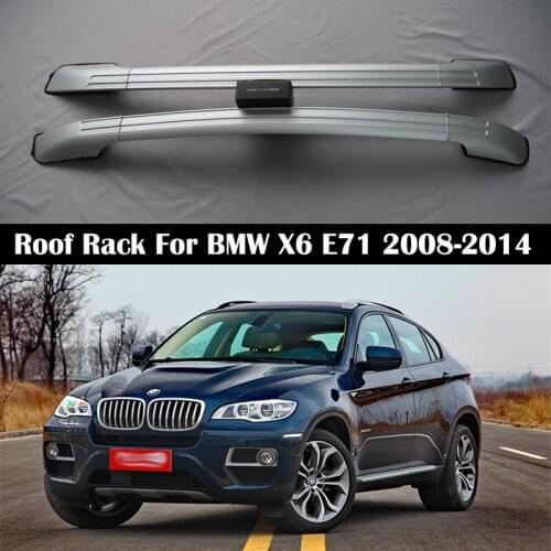 Aluminum Alloy Roof Rack For BMW X6 E71 2008-2014 Rails Bar Luggage Carrier Bars top Cross bar Rack Rail Boxes