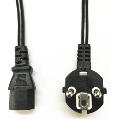 EU Power Extension Cord 1.5m 5ft 1.8m 6ft 3m 10ft Euro Schuko Plug IEC C13 Power Supply Cable For PC Computer Monitor Printer TV