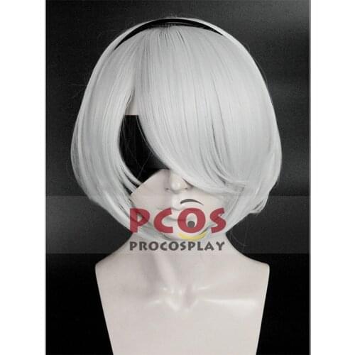 In Stock, Nier : Automata YoRHa 2B Cosplay headband & blinder & Wig mp003637