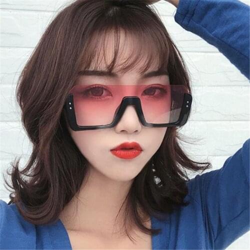 Vintage Oversized Sunglasses Female Classic Eyewear Fashion Women Plastic Square Sun Glasses Men Outdoor Eyeglasses UV400