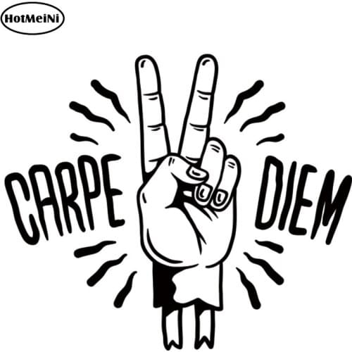 HotMeiNi 13cm x 11.1cm Funny Carpe Diem Vinyl Decal Personality Rear Windshield Car Sticker Window Bumper Trunk Laptop Decals