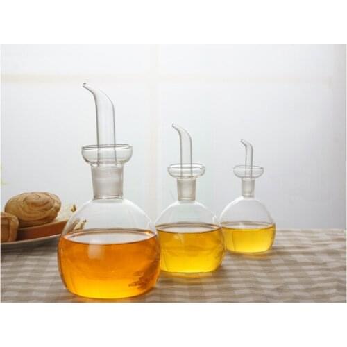 1PC Olive Oil Dispenser Vinegar Oil Bottle Poure Glass with No Drip Bottle Spout Leakproof Kitchen Healthy Gravy Boat QA 009