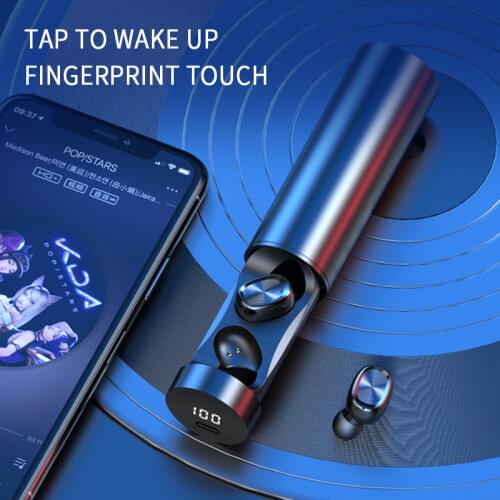 2021newest TWS Bluetooth 5.1 Earbuds Portable Only Touch Wireless Headphones 9D Panoramic Sound Sports Waterproof Earbud Headset