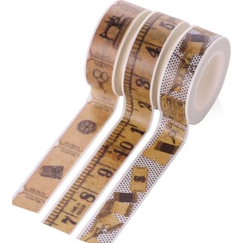 3patterns vintage style stationery washi tape notebook home decorative special design scrapbooking sticker tapes