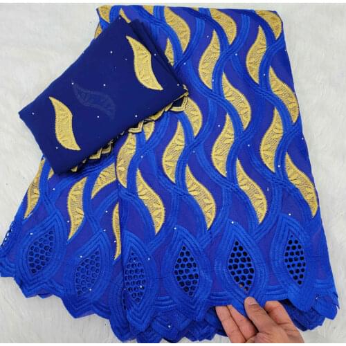 7yards Dubai Fabric African 100%Cotton Lace Fabric 2021 High Quality Lace Material In Switzerland Embroidery Swiss Voile Lace