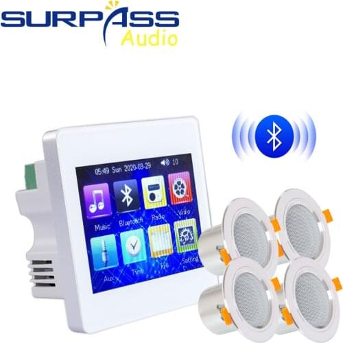 Intelligent Background Music System Bluetooth Amplifier Roof Speaker Kit In-wall Amplifier Ceiling Speaker Cheap Package